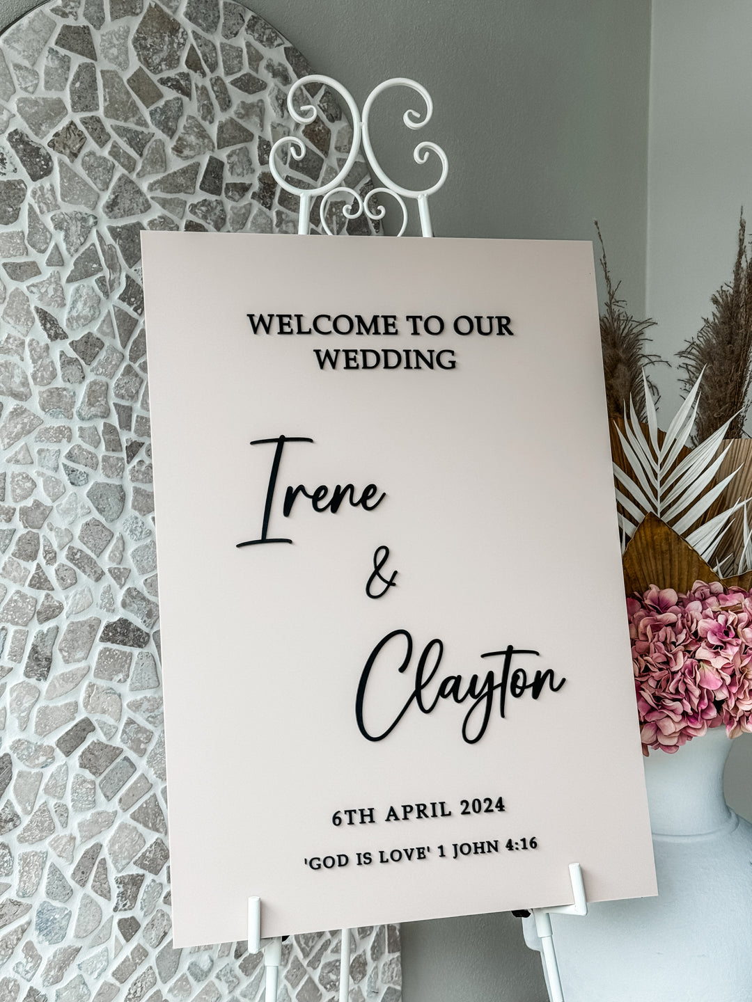 Acrylic Welcome Sign - Minimalistic