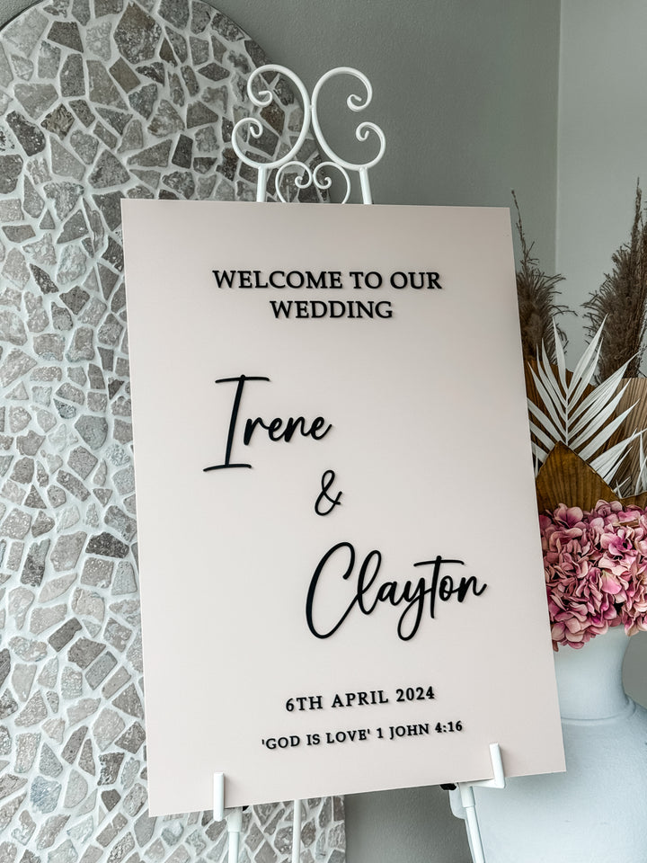 Acrylic Welcome Sign - Minimalistic