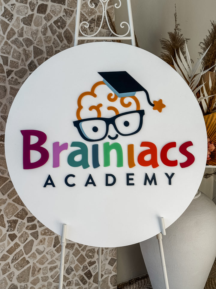 Round Acrylic Logo Sign