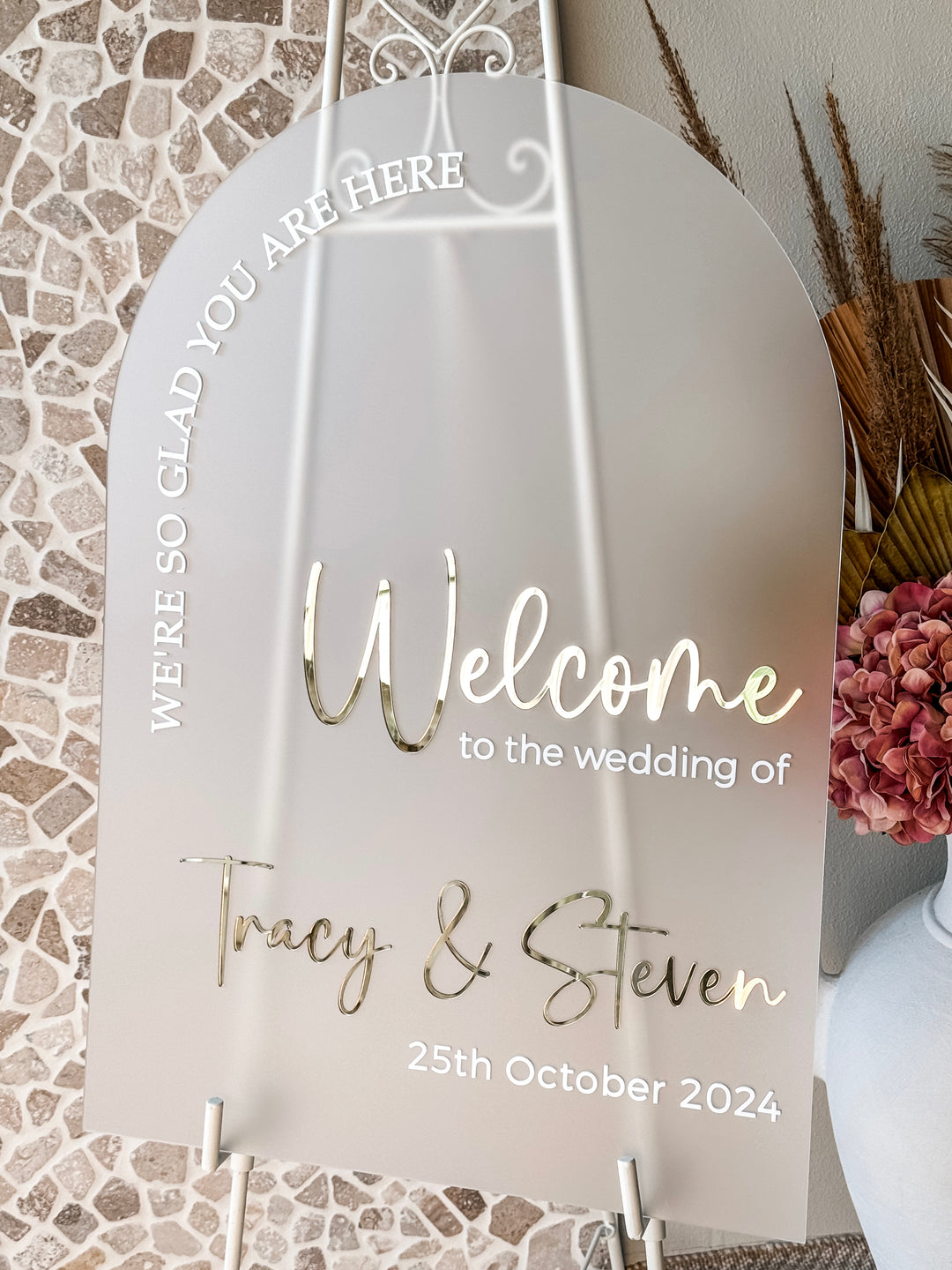 Acrylic Arch Welcome Sign - Style 4