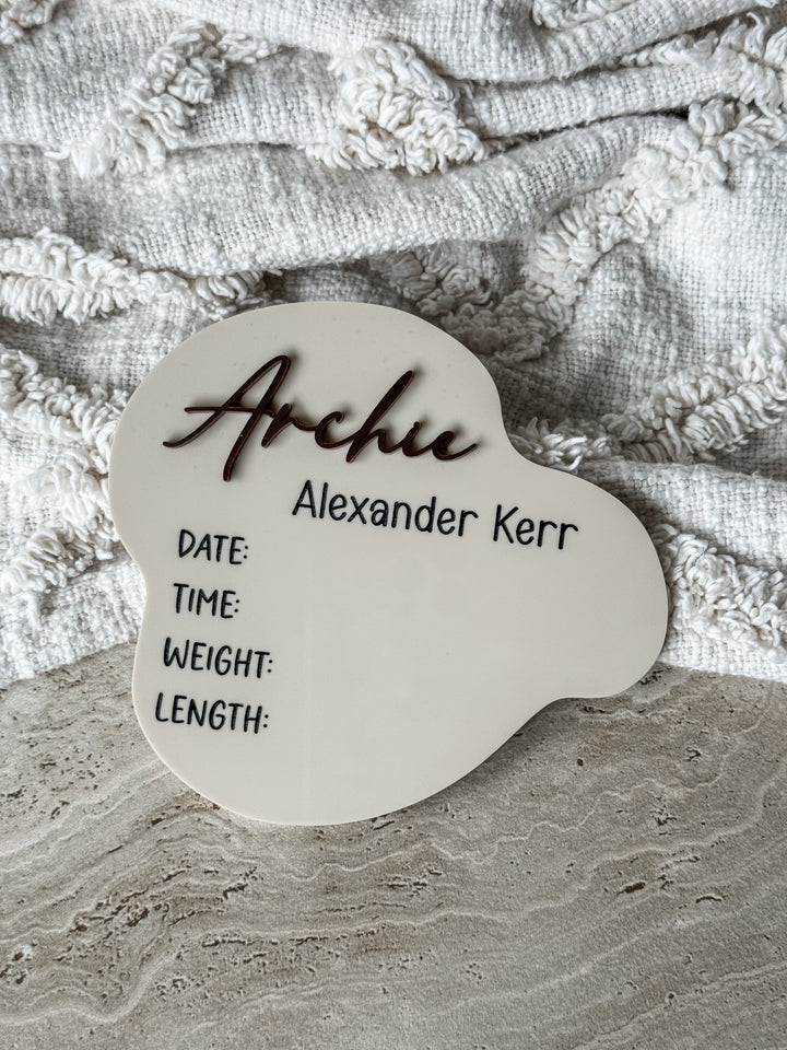 Baby Birth Announcement Plaque