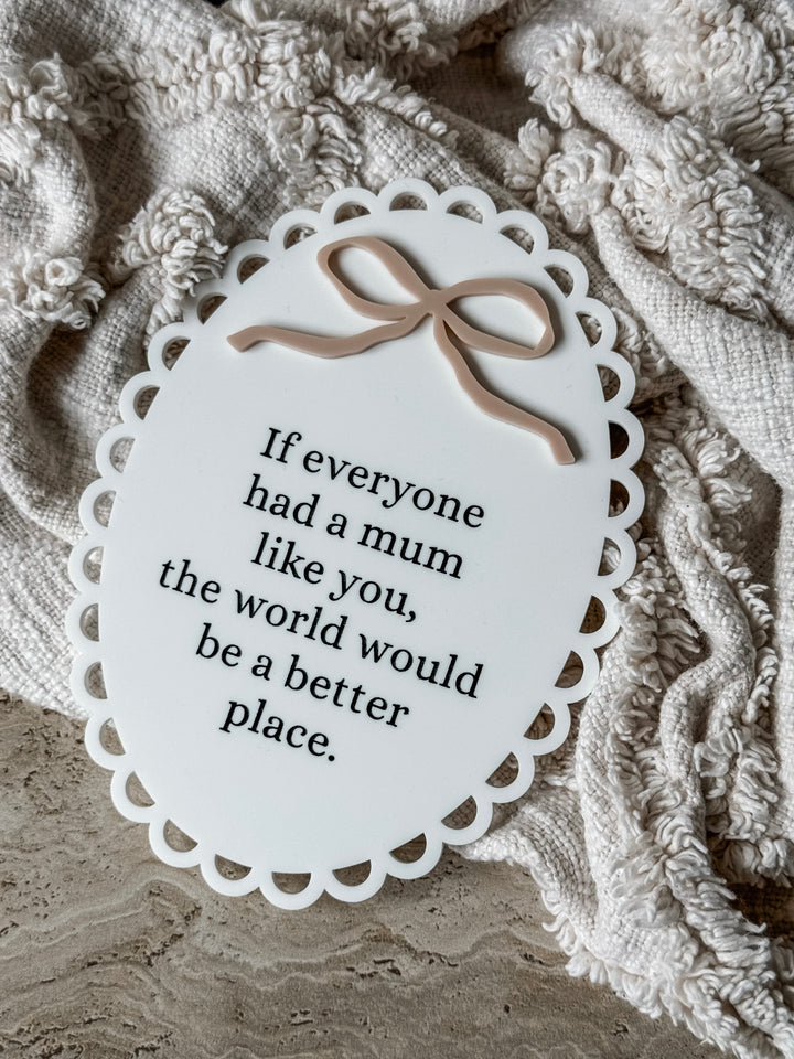 Acrylic Vintage-styled Mother’s Day Plaque With Quote