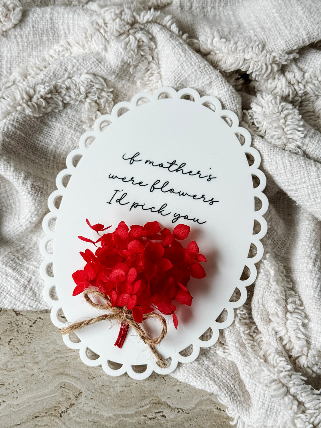 Vintage-Styled Mother’s Day Plaque with Flower Posy Acrylic