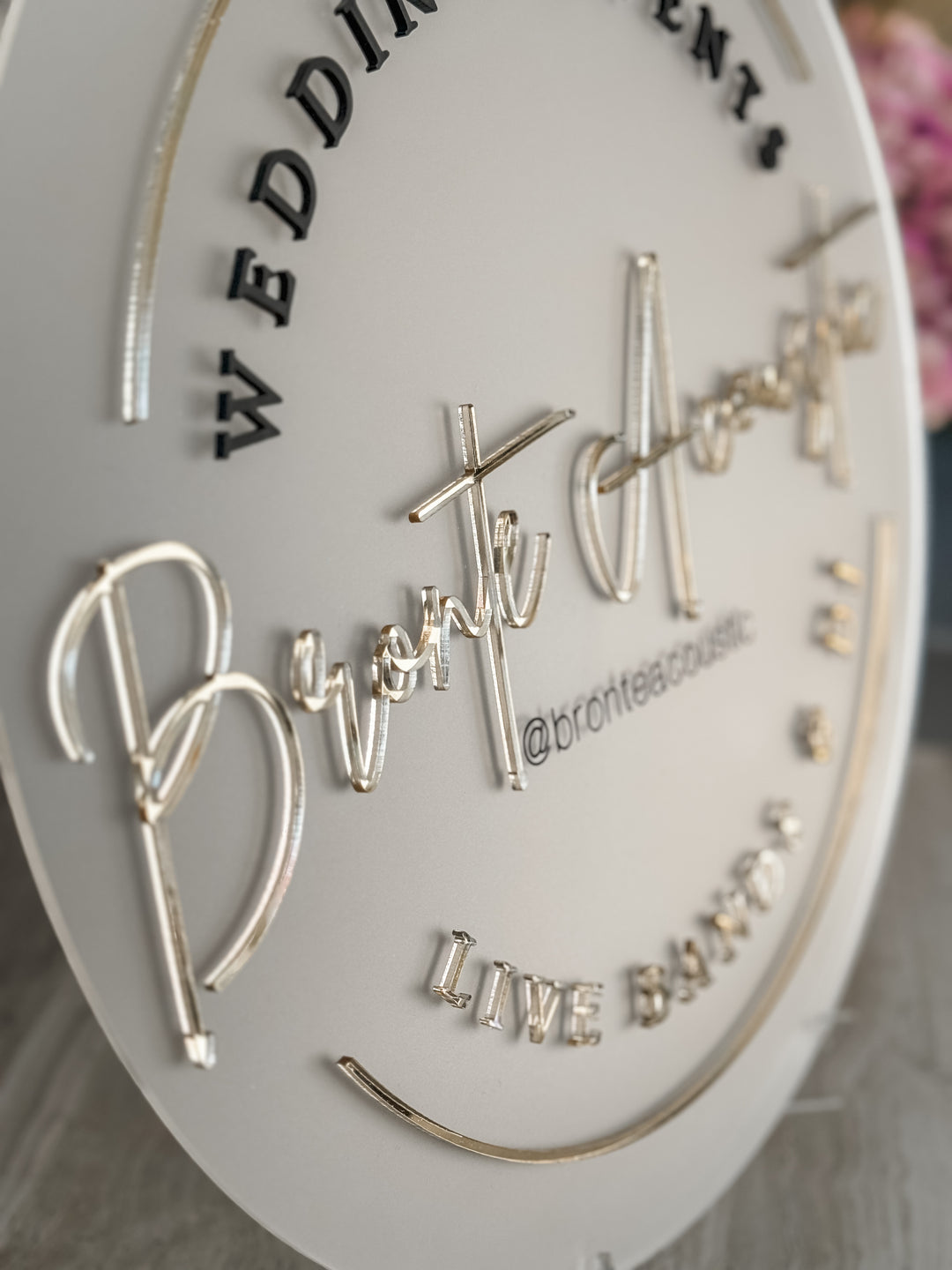 Round Acrylic Logo Sign