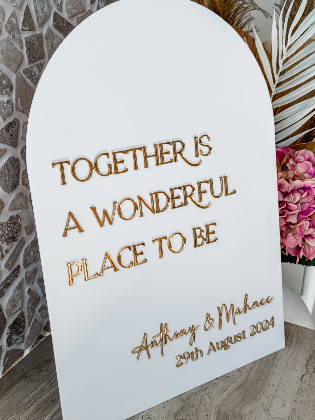 Acrylic Arch Welcome Sign - Style 2