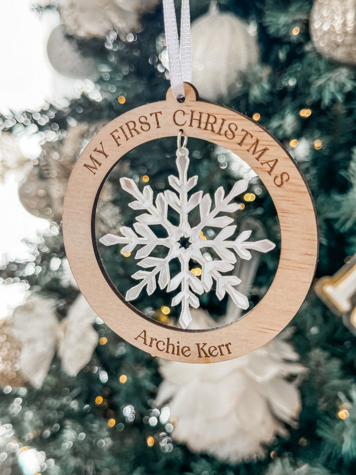 My First Christmas - Snowflake option one