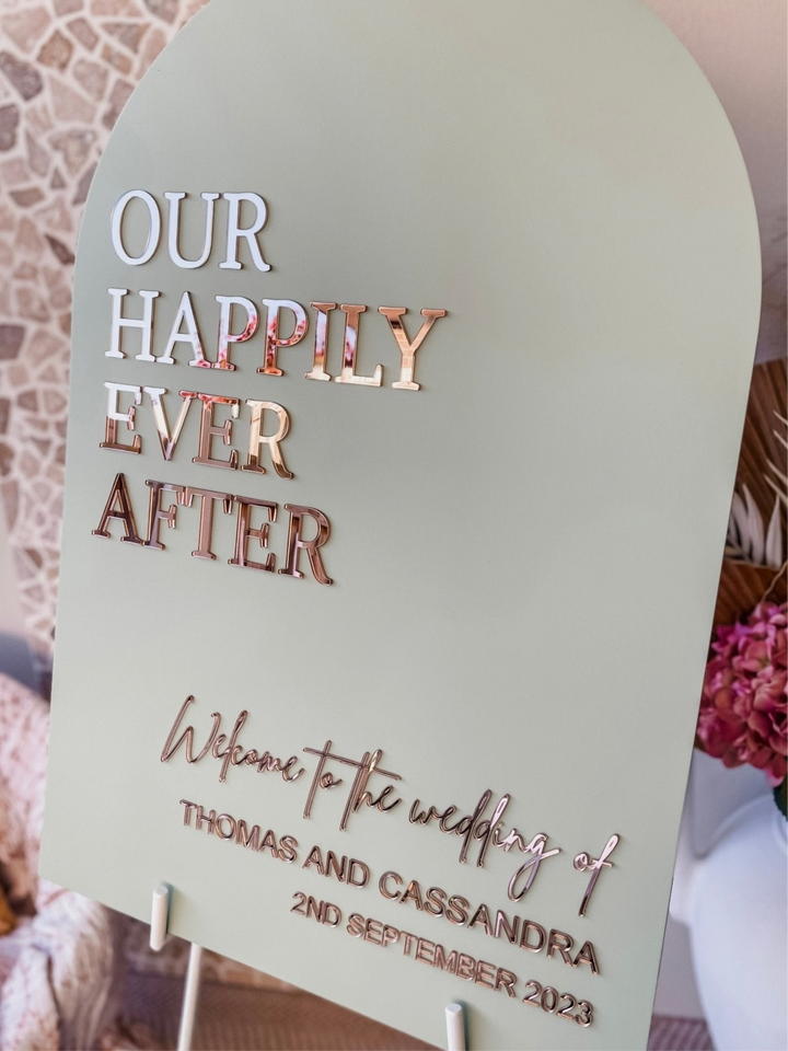 Acrylic Arch Welcome Sign