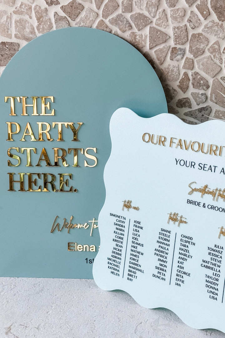 Wavy Wedding Sign Bundle