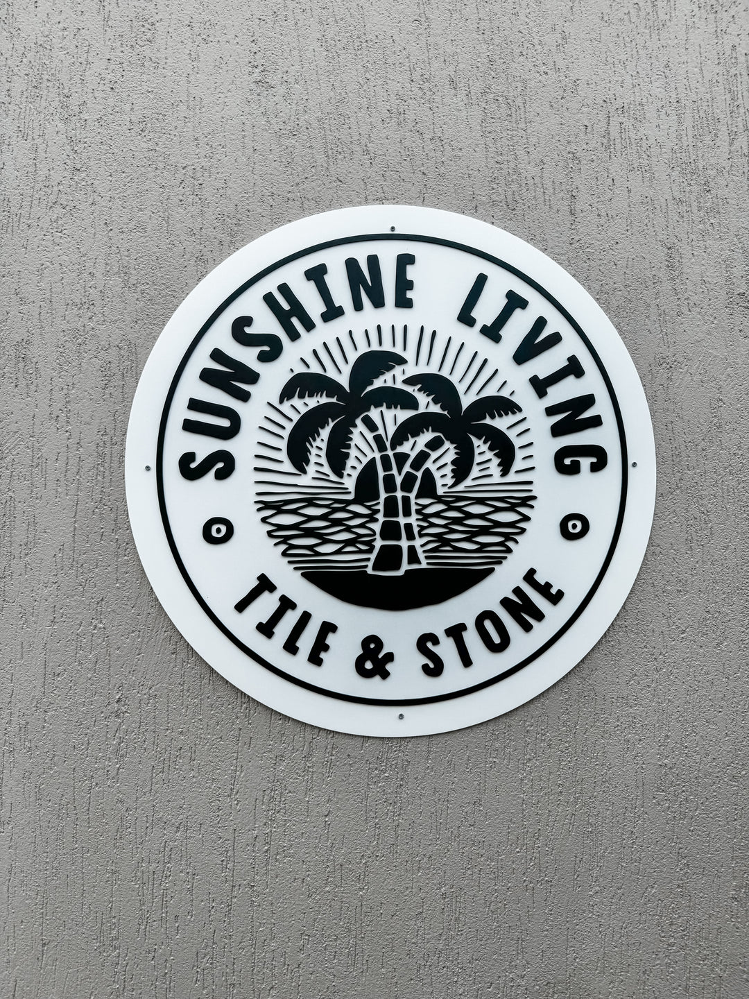 Round Acrylic Logo Sign