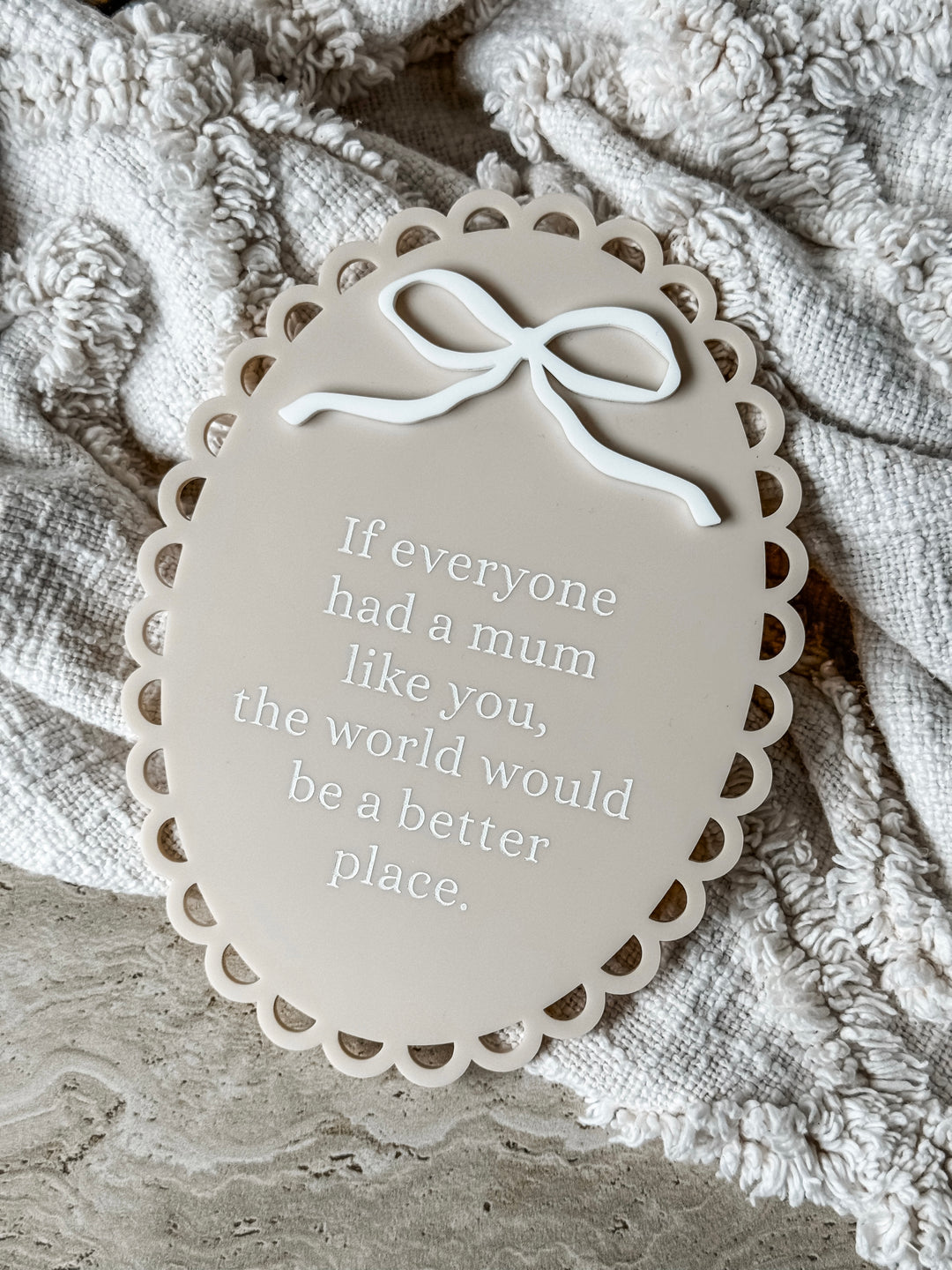 Acrylic Vintage-styled Mother’s Day Plaque With Quote