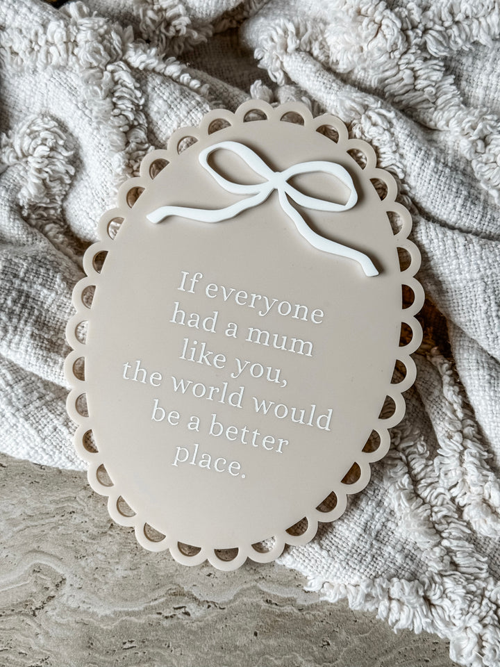 Acrylic Vintage-styled Mother’s Day Plaque With Quote