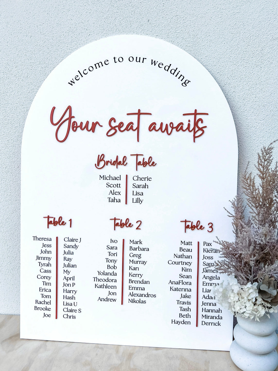Your Seat Awaits - Seating Chart