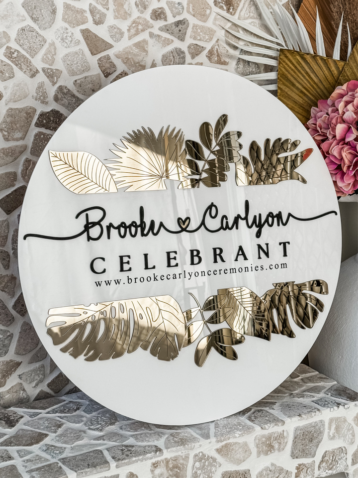 Round Acrylic Logo Sign