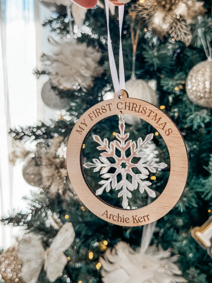 My First Christmas - Snowflake option one