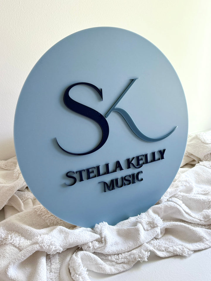 Round Acrylic Logo Sign