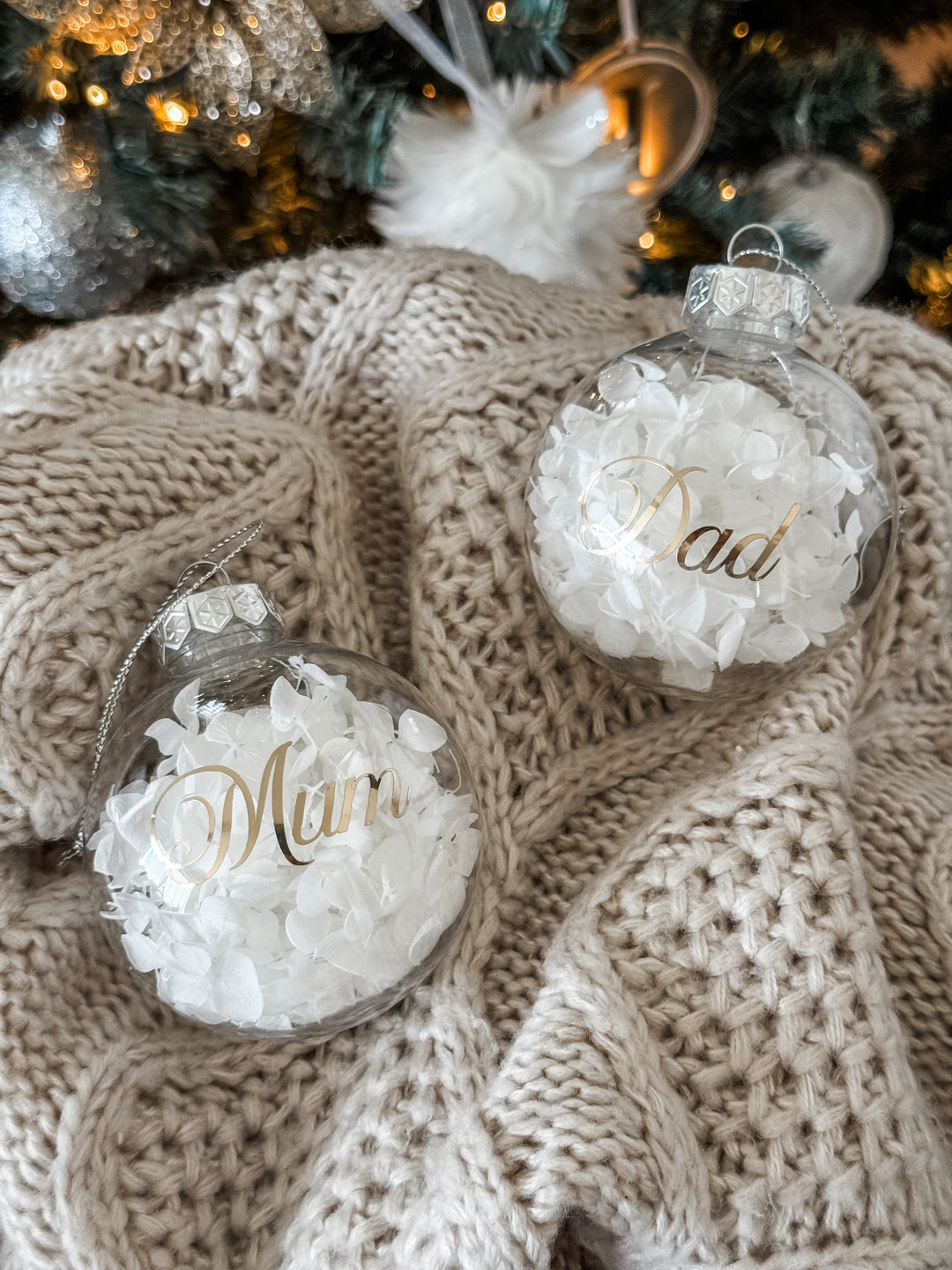 Personalised Flower Baubles