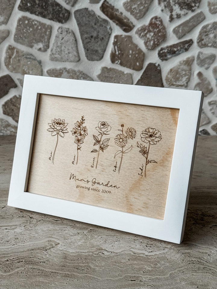 Birth Month Flower Frame