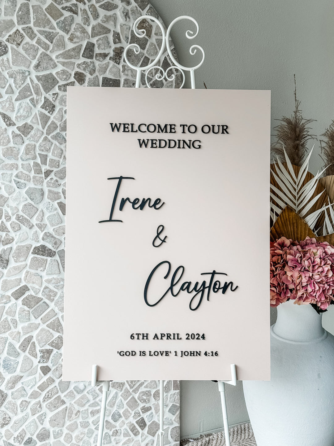 Acrylic Welcome Sign - Minimalistic