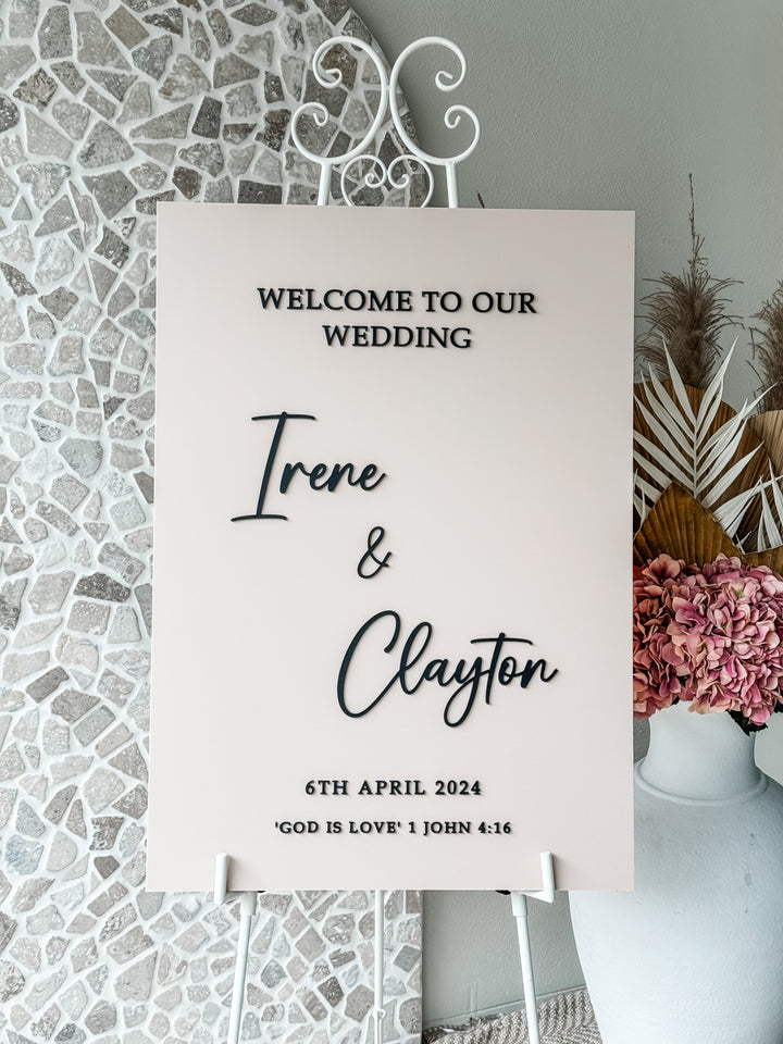 Acrylic Welcome Sign - Minimalistic