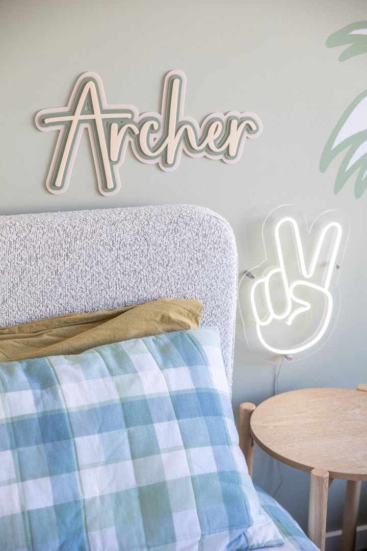 Triple layered name plaque - Style one