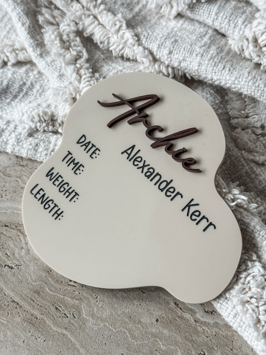 Baby Birth Announcement Plaque