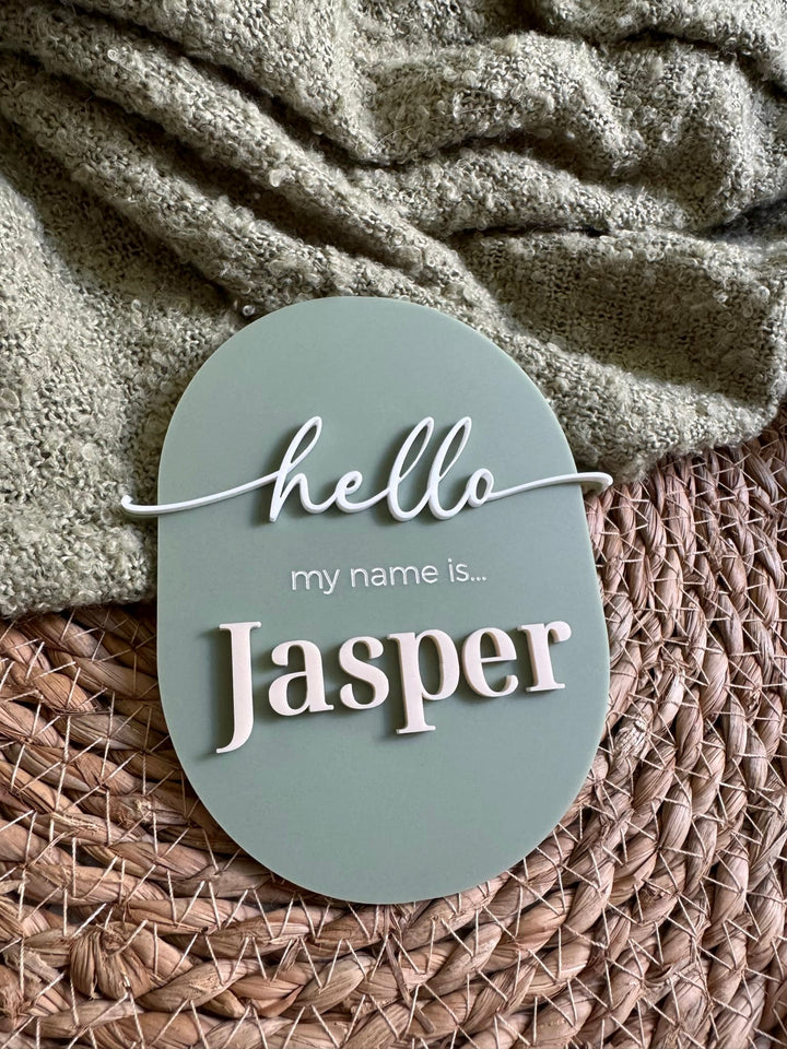 Hello my name is... plaque