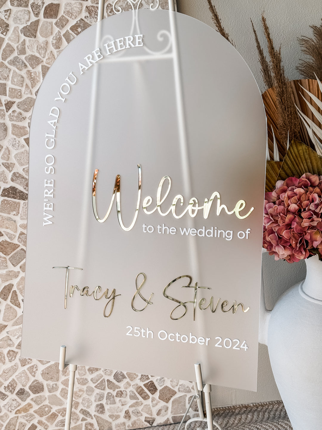 Acrylic Arch Welcome Sign - Style 4