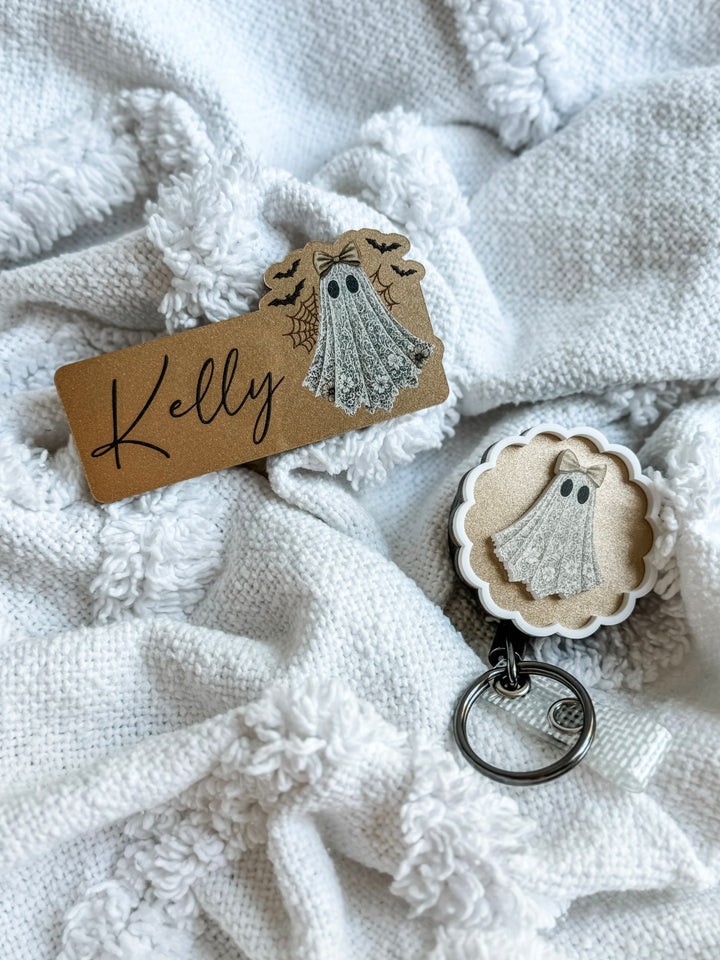 Ghost Name Badge and Reel Combo