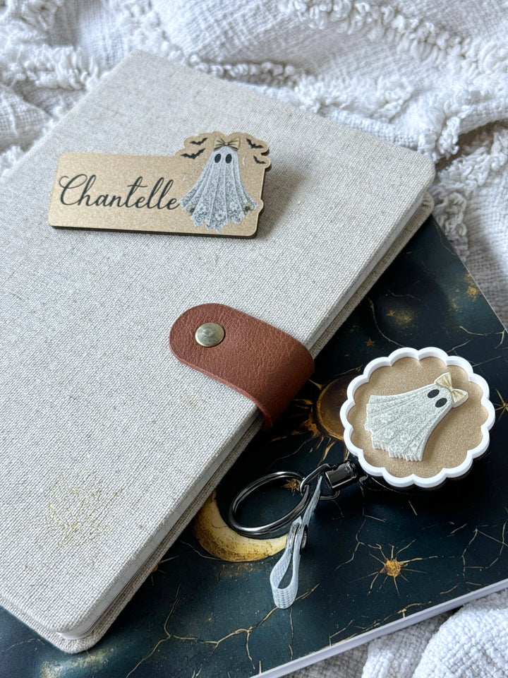 Ghost Name Badge and Reel Combo