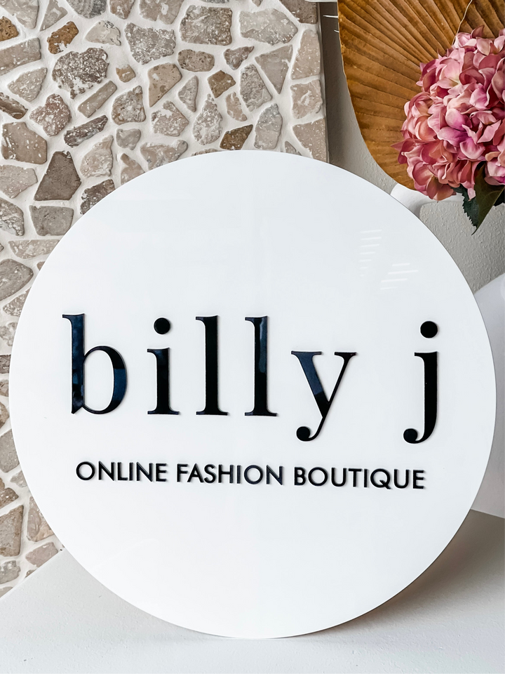 Round Acrylic Logo Sign