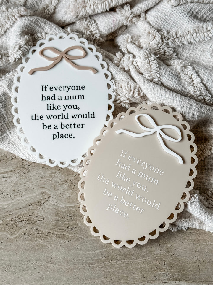 Acrylic Vintage-styled Mother’s Day Plaque With Quote