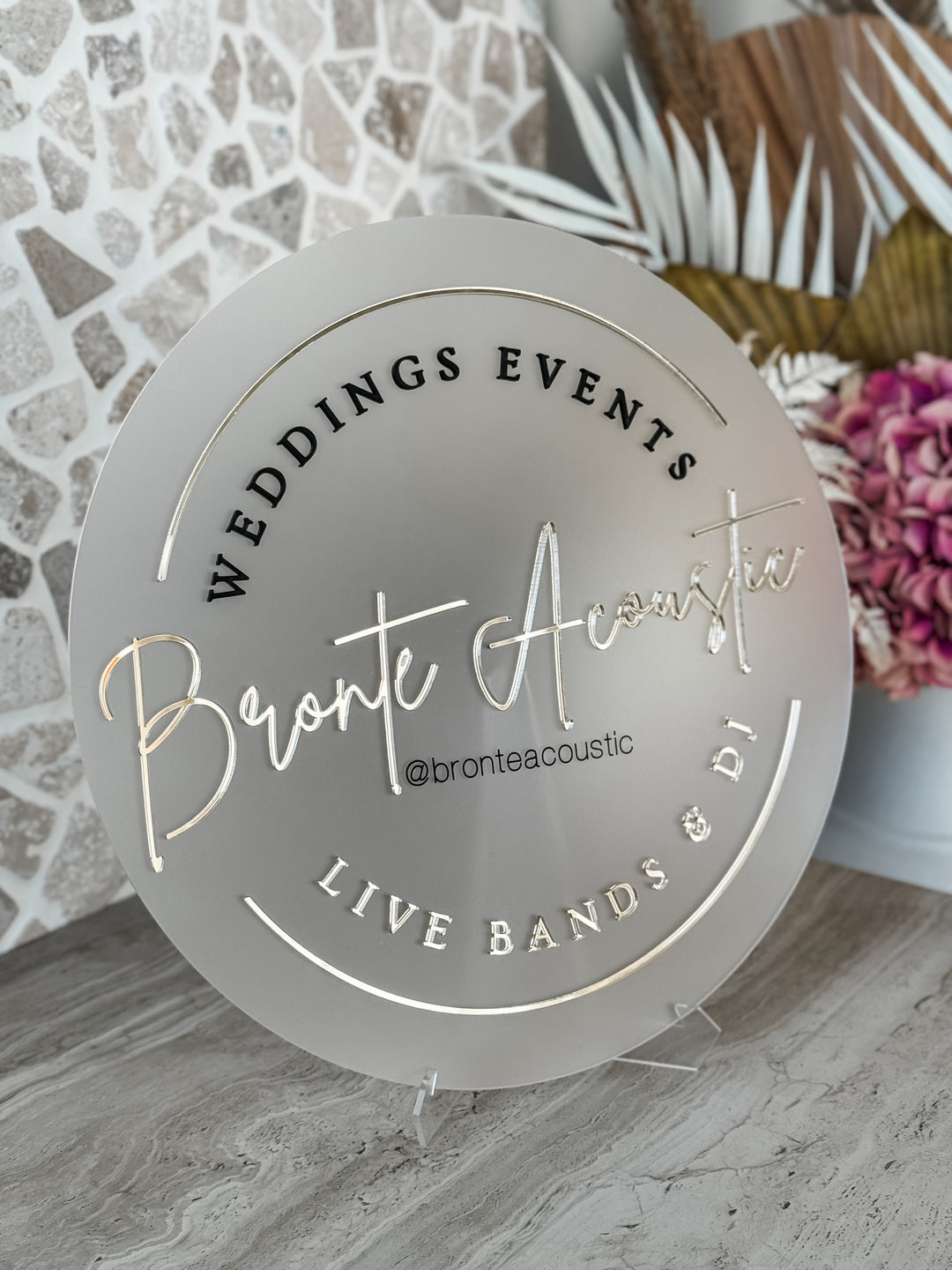Round Acrylic Logo Sign