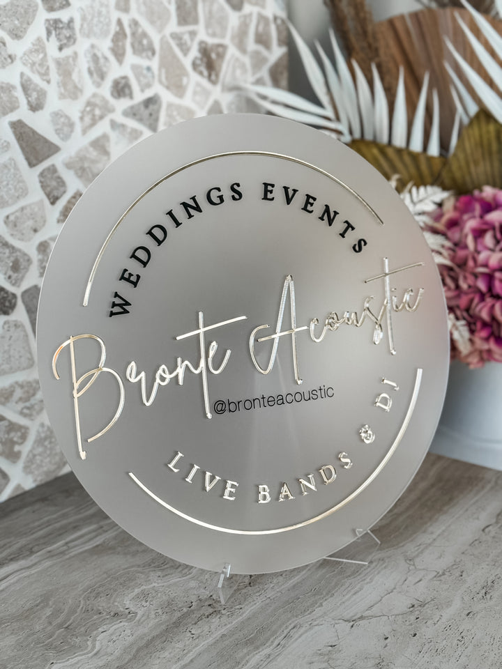 Round Acrylic Logo Sign