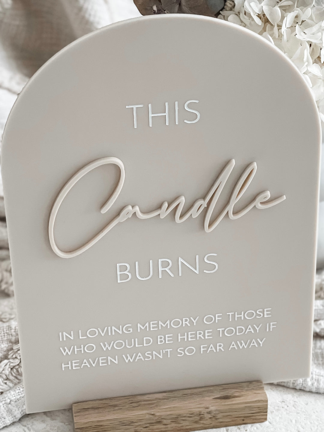#3 Acrylic Arch Memorial Sign