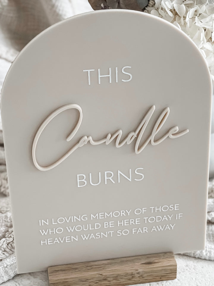 #3 Acrylic Arch Memorial Sign