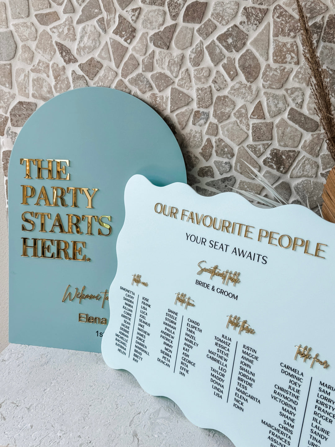 Wavy Wedding Sign Bundle