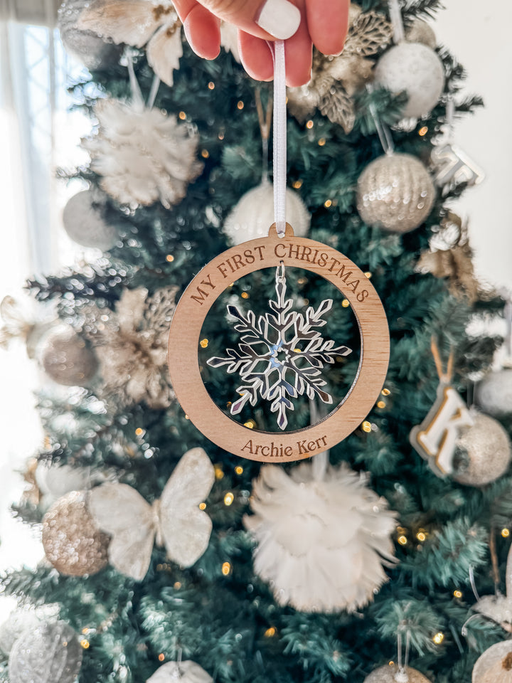 My First Christmas - Snowflake option one