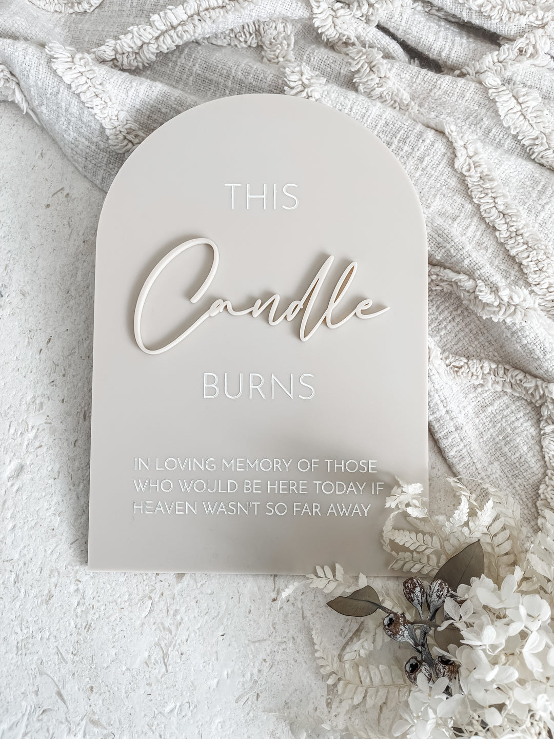 #3 Acrylic Arch Memorial Sign