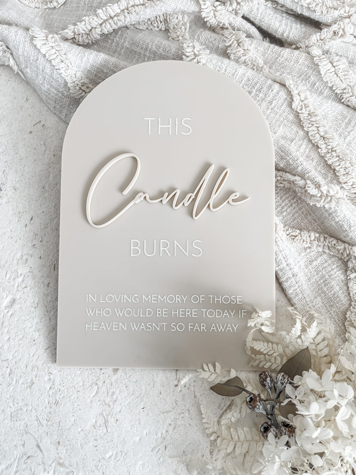 #3 Acrylic Arch Memorial Sign