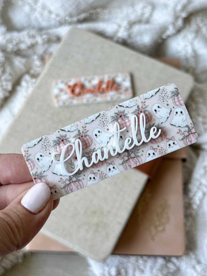 Ghost Print Name Badge