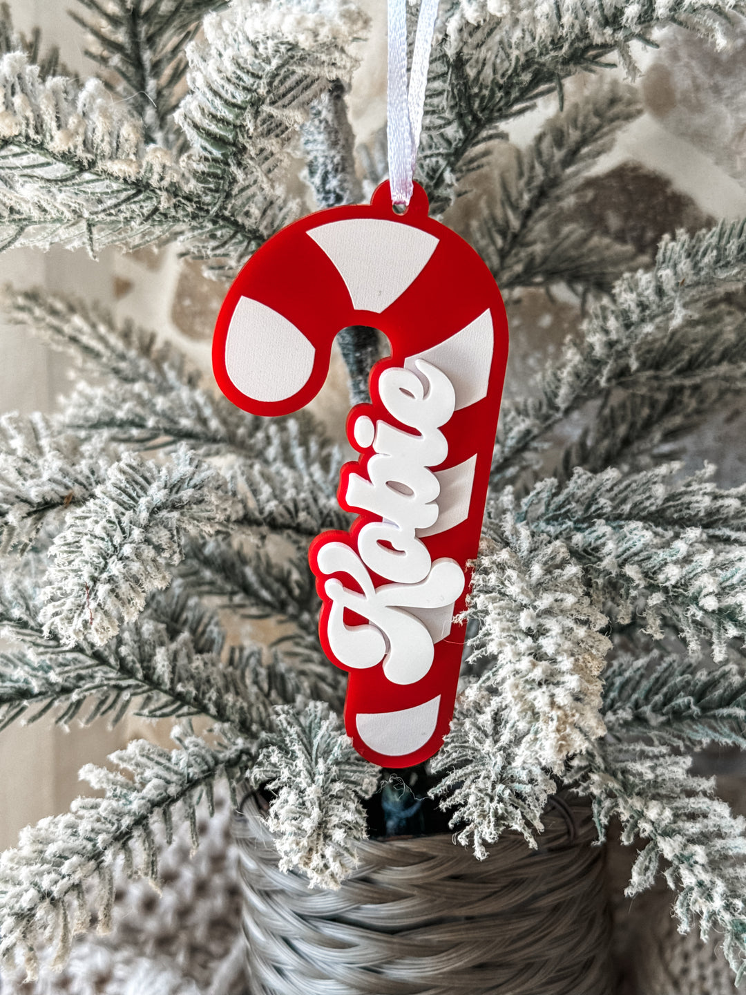 Retro Candy Cane Ornament