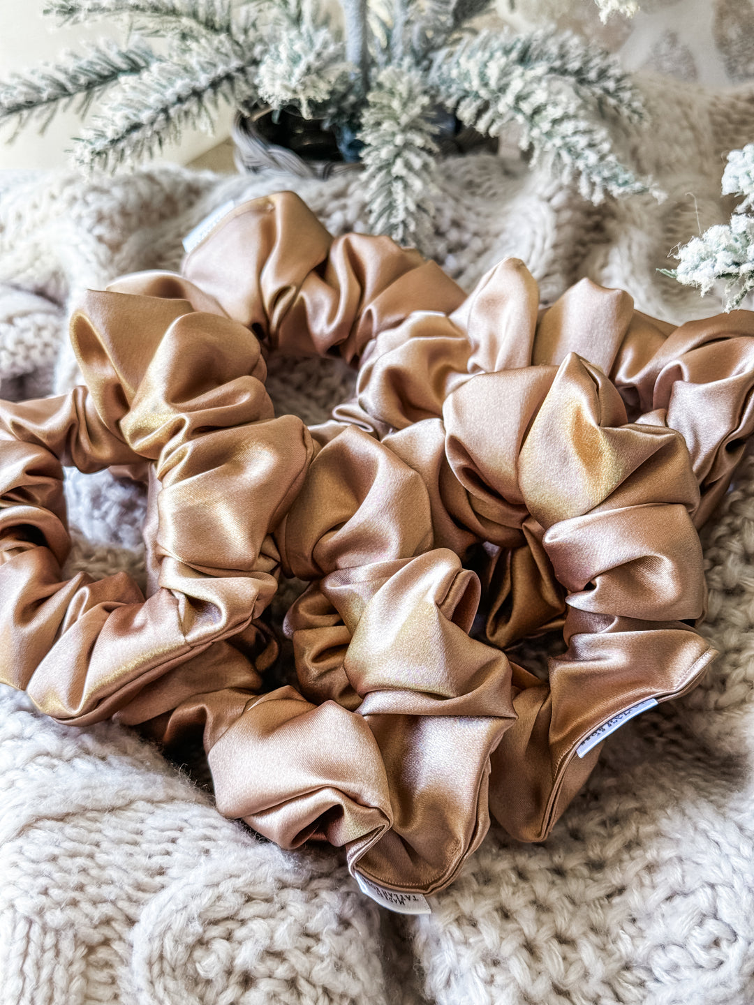 Latte Satin Scrunchie