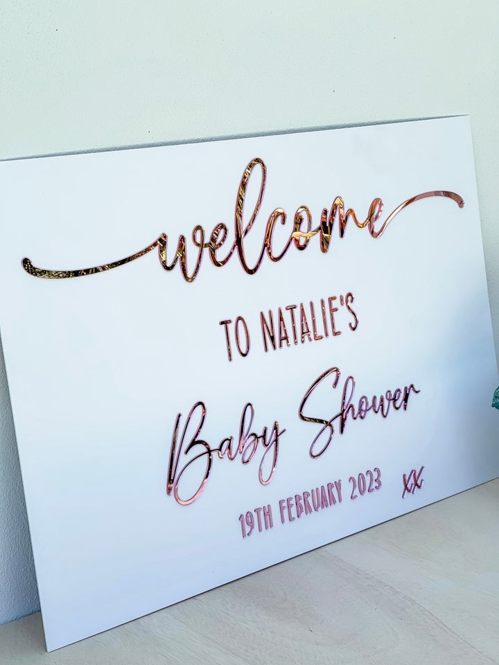 Acrylic Baby Shower Sign - The Humble Gift Co.