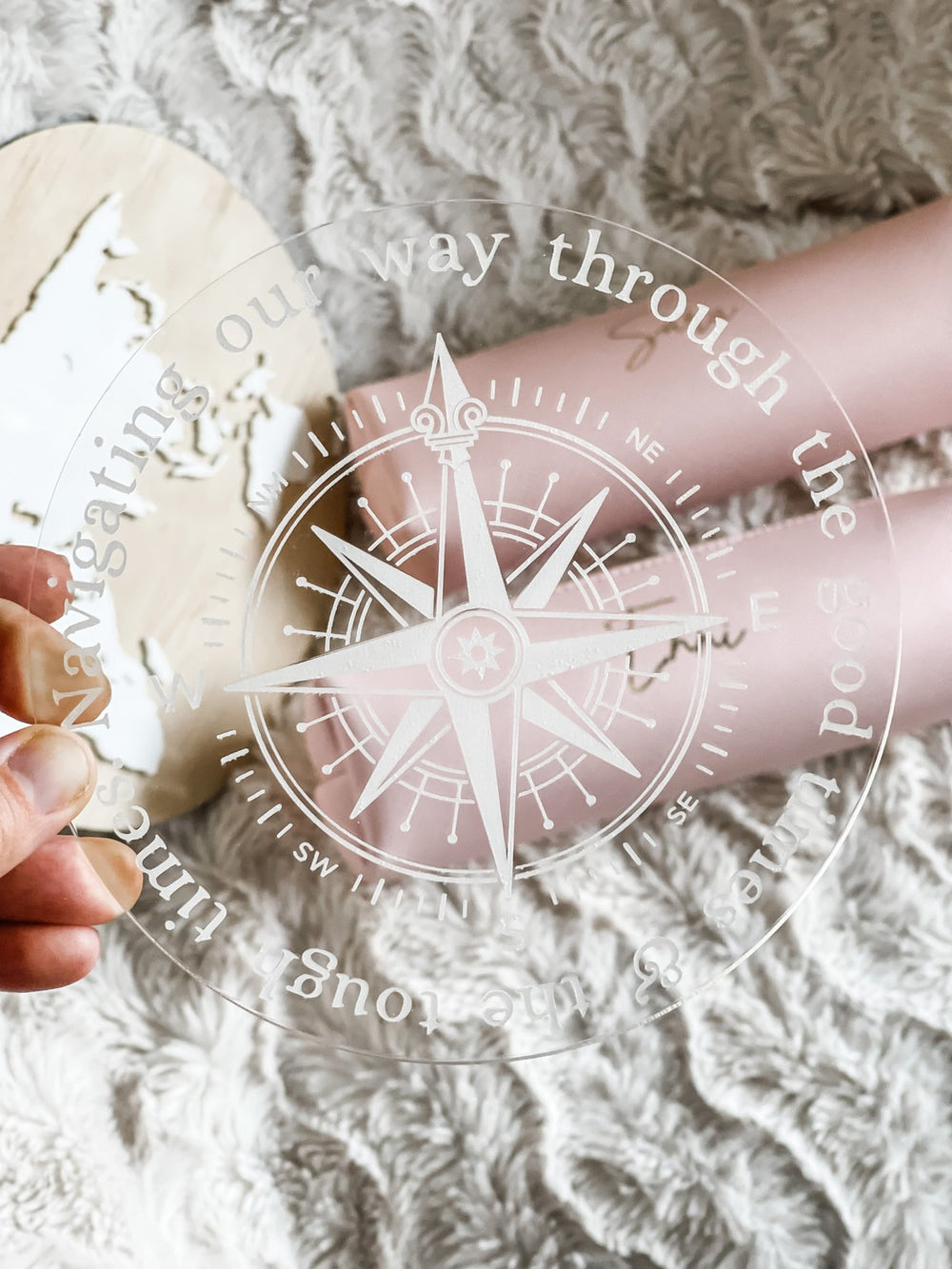 Acrylic Compass Decor - The Humble Gift Co.