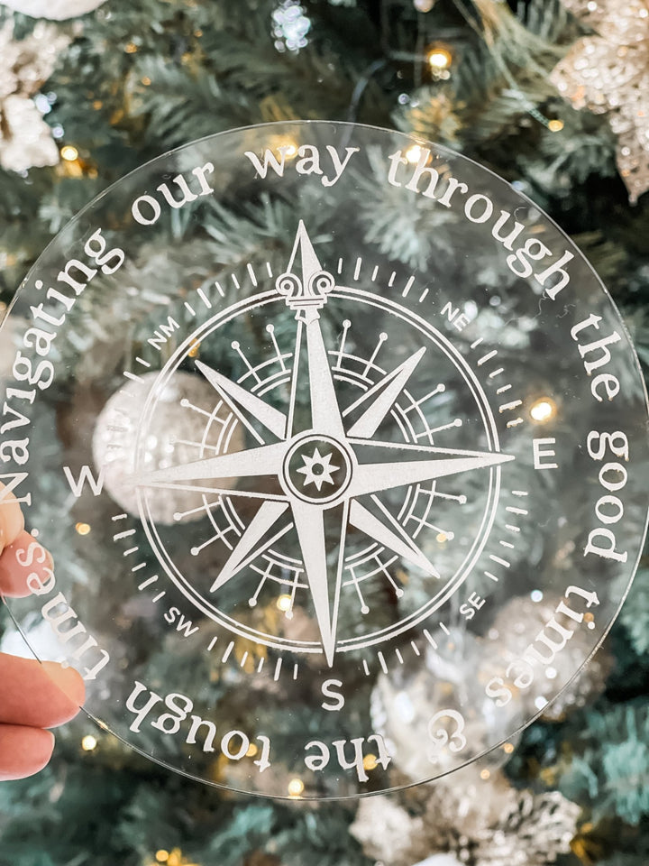 Acrylic Compass Decor - The Humble Gift Co.