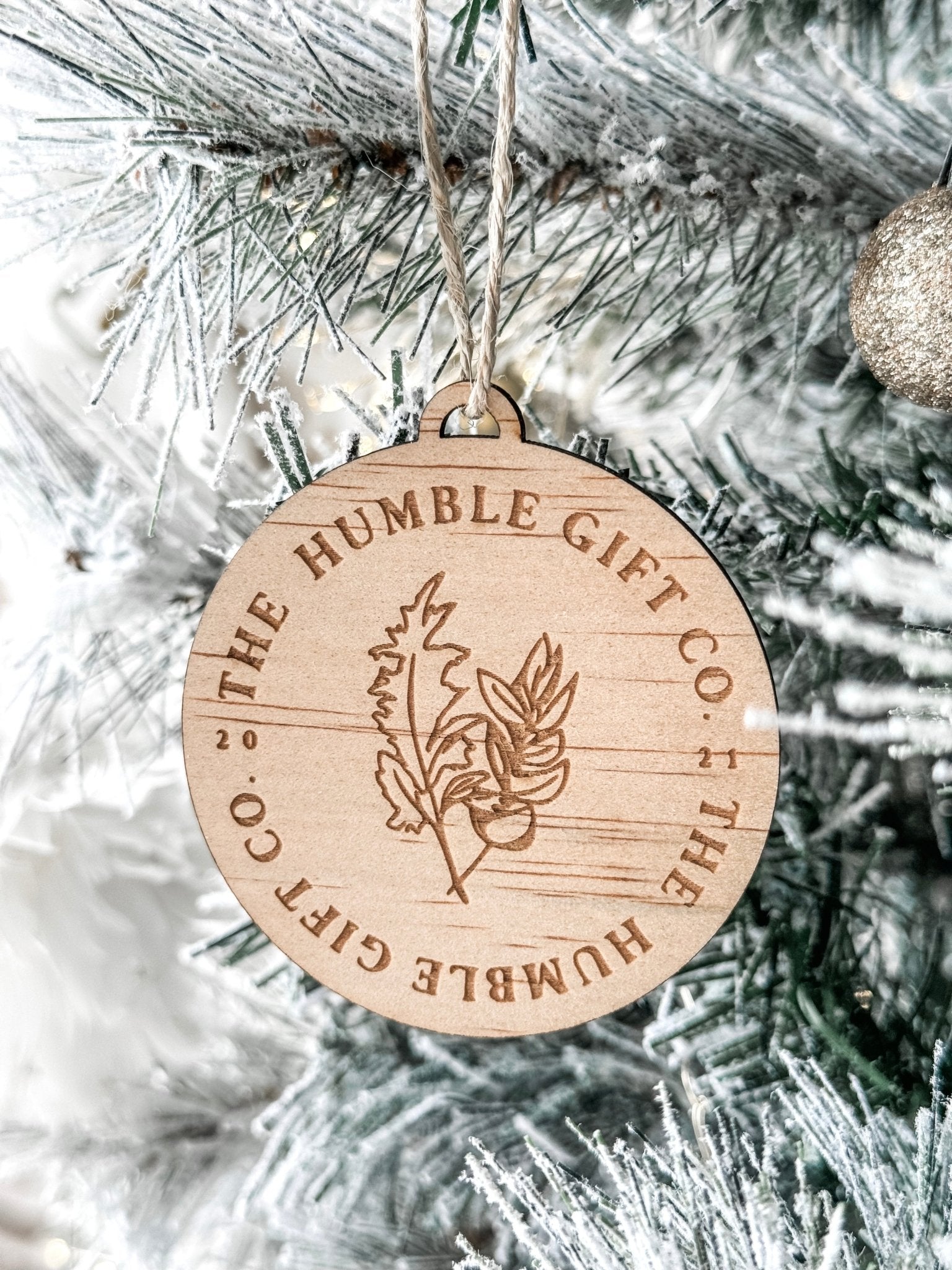 Business Logo Tree Ornament - The Humble Gift Co.