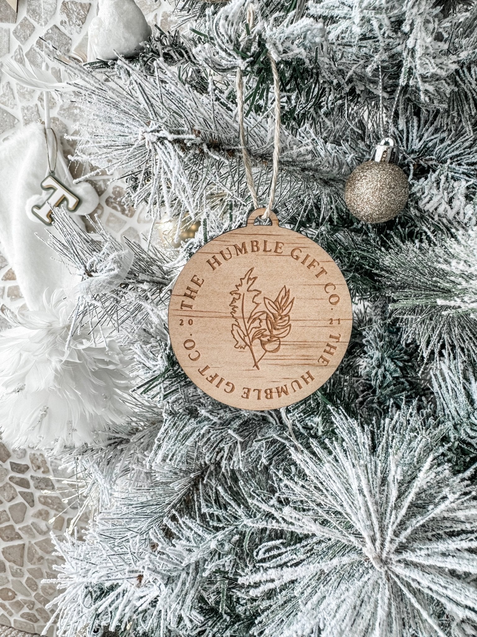 Business Logo Tree Ornament - The Humble Gift Co.