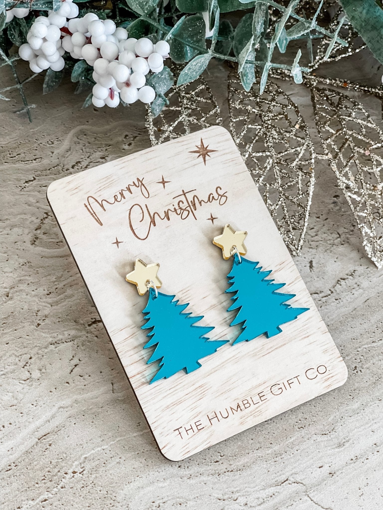 Christmas Tree Earrings - The Humble Gift Co.