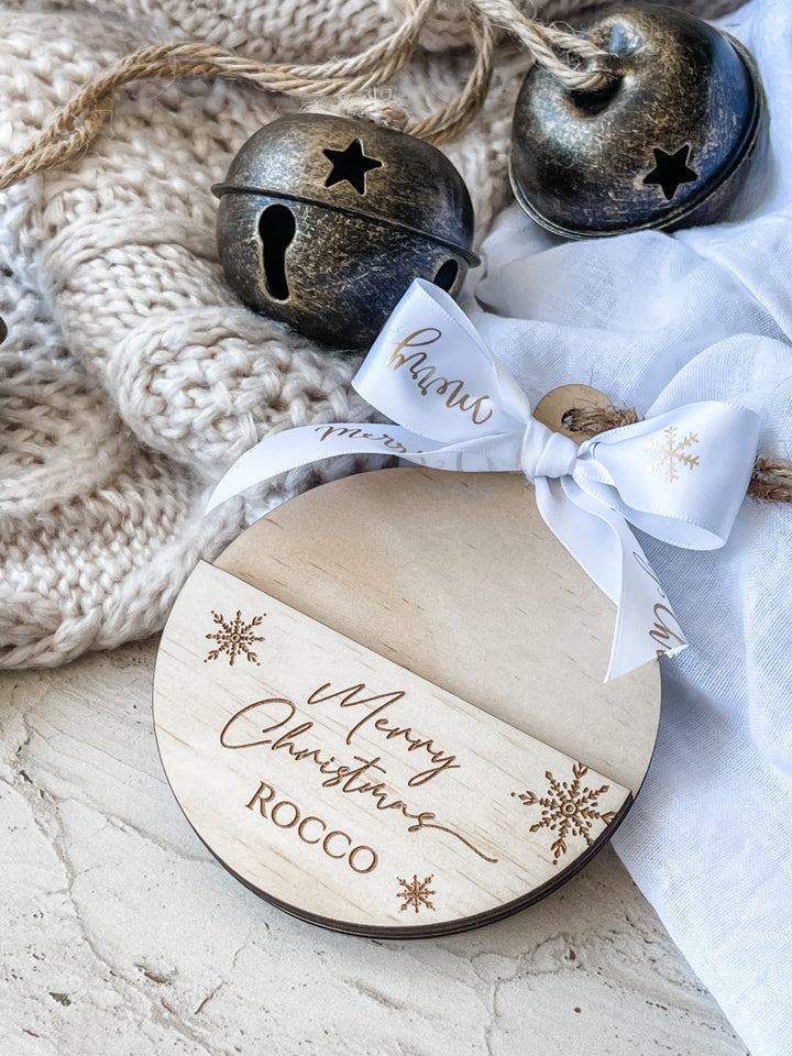 Gift Card Holder Tree Ornament - Bauble Style - The Humble Gift Co.