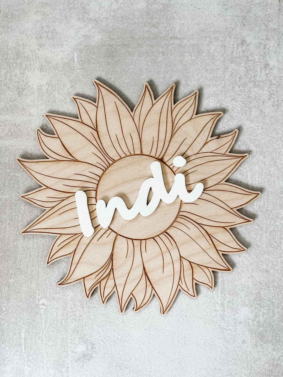 Sunflower Name Plaque